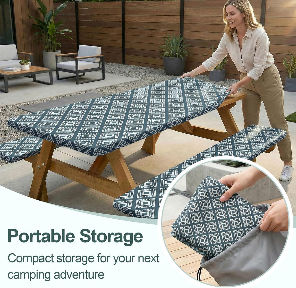Play Tailor Picnic Table Cover Bench Covers Camping Essentials Tablecloth