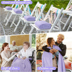 Buryeah 24 Pcs Flannel Throw Blanket Bulk 50 x 60 in Sleepover Blanket Outdoor - Image 5
