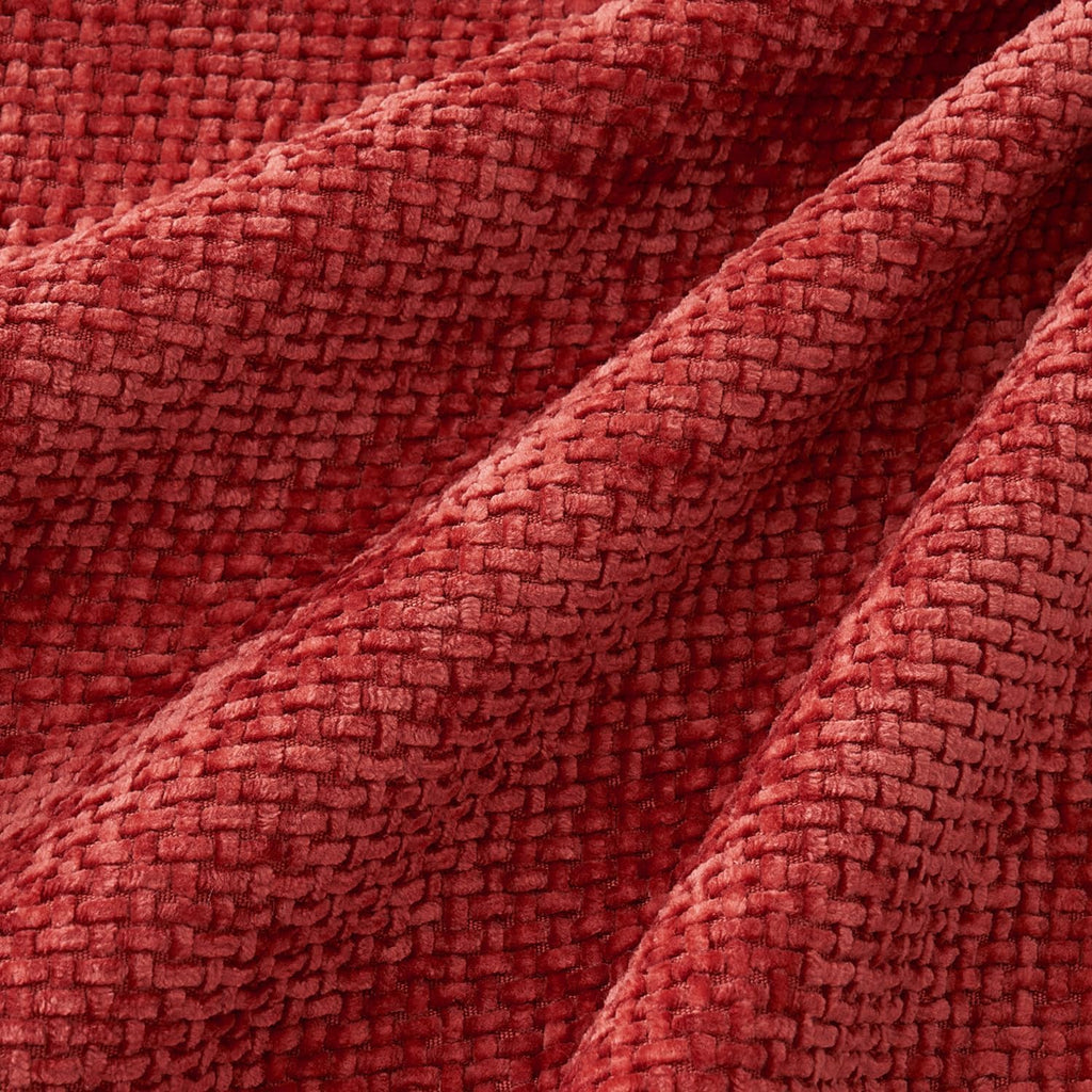 MIULEE Decorative Chenille Pillow Covers Christmas Red 18x18 Pack of 4