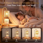 Candle Warmer Lamp with Timer, Home Decor Birthday Gifts for Women,  Gold