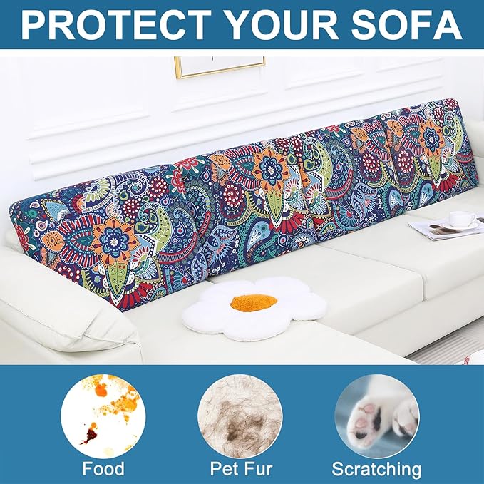 Smiry Printed Couch Cushion Covers, Stretch Soft Couch Covers - Image 7