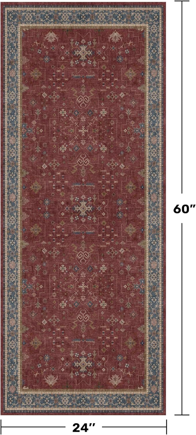 Boho 2x5 Small Kitchen Runners Rugs Non Slip - Image 2