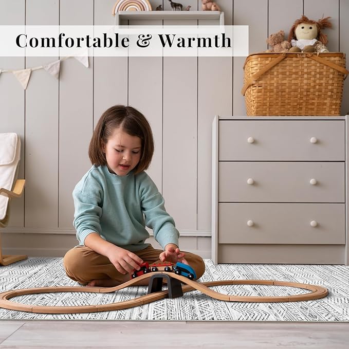 3x18 Washable Kitchen Runner Rug: Modern Moroccan Runners - Image 3