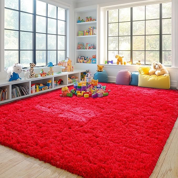 Pionblank 8x10 Rug for Living Room, Fuzzy Plush Large Area Rug, Fluffy Modern - Image 3