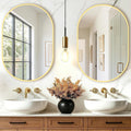 Oval Bathroom Mirror, 2 Pack 20"x30" Gold Vanity Mirror for Over Sink