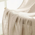 MIULEE Light Taupe Linen Curtains 45 Inch Length 2 Panels - Image 6