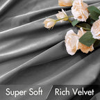 MIULEE Grey Velvet Curtains 108 inches Long 2 Panels - Image 4