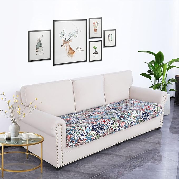 hyha Printed Couch Cushion Covers, Floral Sofa Covers Washable - Image 5