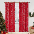 Deconovo Christmas Red Curtains, Soundproof Curtain, 52 x 95 Inch Long by Deconovo