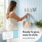 Tide and Tales Seashell Towel Rack, Beach Decor for Bathroom, Coastal Theme