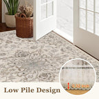 Area Rugs 10x12 Living Room Rug: Washable Rug Soft Vintage Distressed Floral - Image 9