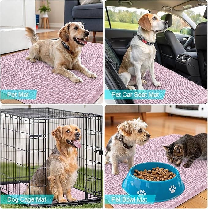 OLANLY Dog Door Mat for Muddy Paws 48x30, Absorbs Moisture and Dirt, Absorbent - Image 7