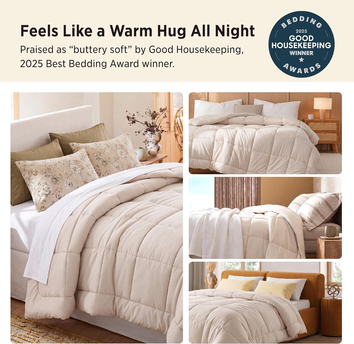 Bedsure Comforter Duvet Insert, Quilted Bedding Blanket, Oeko-TEX