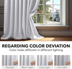 Deconovo Blackout Curtains, Thermal Insulated, W70 x L108 2 Panels, Back Tab - Image 6
