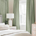 MIULEE Linen Texture Curtains for Bedroom Solid 100% Blackout Thermal Insulated - Image 2