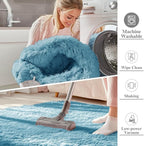 OLANLY 2x3 Machine Washable Small Bedside Rug, Soft Fluffy Shaggy Entryway - Image 2