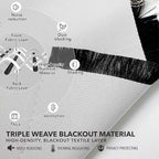 Deconovo Blackout Curtains, Thermal Insulated, W52 x L84 2 Panels, Back Tab - Image 4