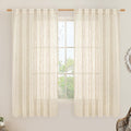 LAMIT Faux Linen Curtains 63 inches Long by LAMIT