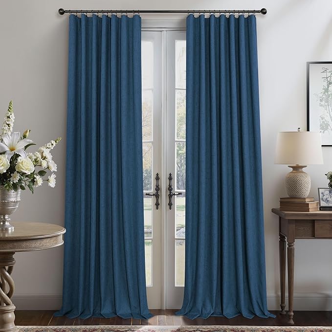 Navy Blue Small Blackout Curtains - Image 8