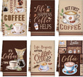 Bencailor 6 Pcs Coffee Kitchen Towels Decorative Dish Towels Sets