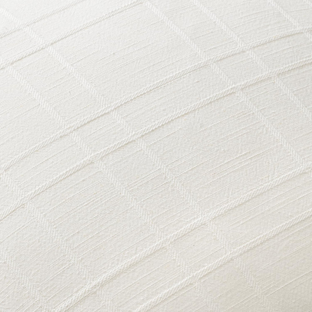 MIULEE Linen Plaid Pillow Covers Decorative Lumbar 12x20 Cream White