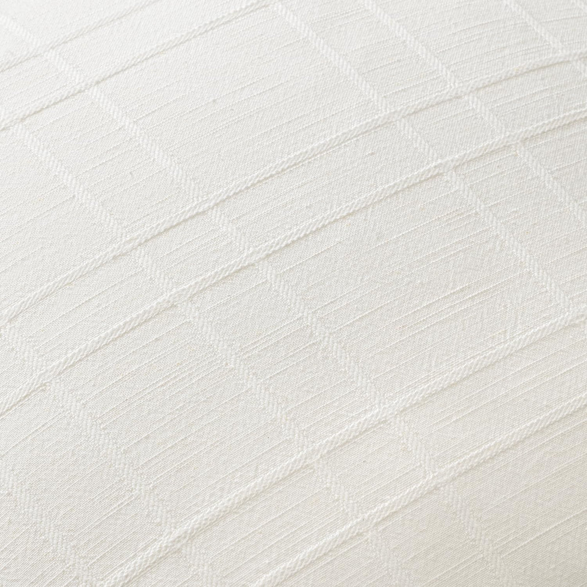 MIULEE Linen Plaid Pillow Covers Decorative Lumbar 12x20 Cream White