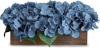 Pre-Made Hydrangea Centerpiece for Dining Table, Navy Blue
