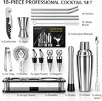 Cocktail Shaker Set, 18-Piece Bartender Kit with Acrylic Stand