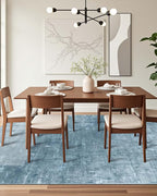 Latte&Fog 9x12 Area Rug for Living Room, Extra Large Blue Modern Abstract - Image 4