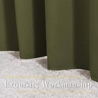 NICETOWN Blackout Olive Green Curtains 63 inches Long, Functional Blackout - Image 6
