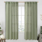 LAMIT Light Filtering Linen Curtains 72 inches Long by LAMIT