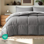 Bare Home Comforter Set - 1800 Ultra Soft (King, Grey)
