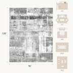 Rugflix 8x10 Large Area Rugs for Living Room, Abstract Washable Rug, Stain - Image 2