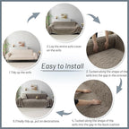 MYSKY HOME Couch Covers for 2 Cushion Couch Sectional Sofa, L Shape Sofa - Image 7