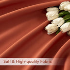 MIULEE Back Tab Burnt Orange Blackout Curtains 108 Inch Long 2 Panels Set - Image 6