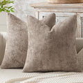 MIULEE Pack of 2 Couch Throw Pillow Covers 20x20 Inch Light Khaki Boho Accent by MIULEE