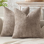 MIULEE Pack of 2 Couch Throw Pillow Covers 18x18 Inch Light Khaki Boho Accent by MIULEE