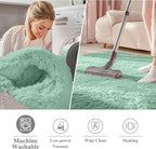 OLANLY Mint Green Round Rugs for Bedroom - Image 2