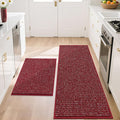BEQHAUSE Kitchen Rugs and Mats 2PCS, Non-Slip Kitchen Mats by BEQHAUSE