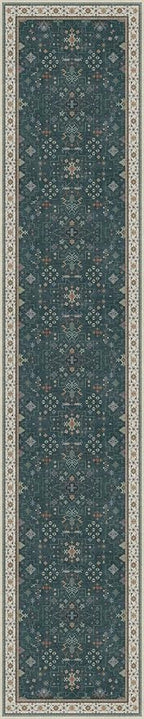 Hazo Haus Vintage Dark Green 2x10 Hallway Runner Rug - Image 2