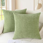 CaliTime Throw Pillow Covers Decorative 24 X 24 Inches Pack of 2 Cozy Chenille by CaliTime