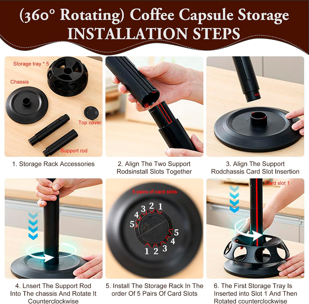 CEHNCEH K Cup Holder, Coffee Pods Holder with 40 K-Cup Pods New Model Black
