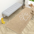 OLANLY Dog Door Mat for Muddy Paws 59x24, Paw Print Design, Absorbs Moisture by OLANLY