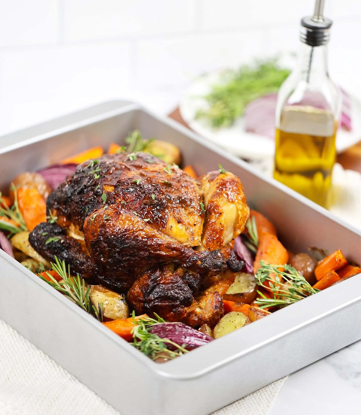USA Pan Nonstick Roasting and Deep Lasagna Pan, 16 x 10.3-Inch