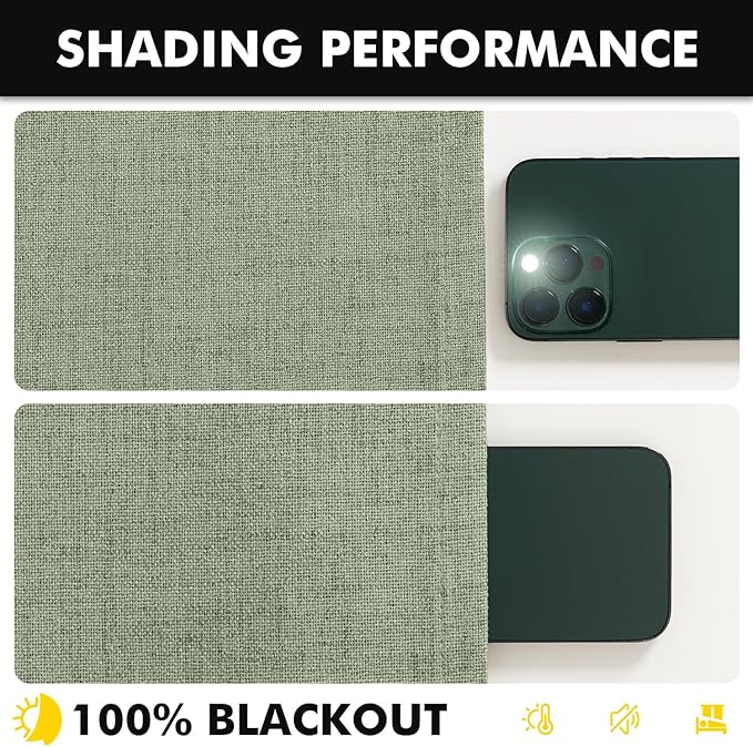 MIULEE 100% Blackout Linen Curtains - Image 7