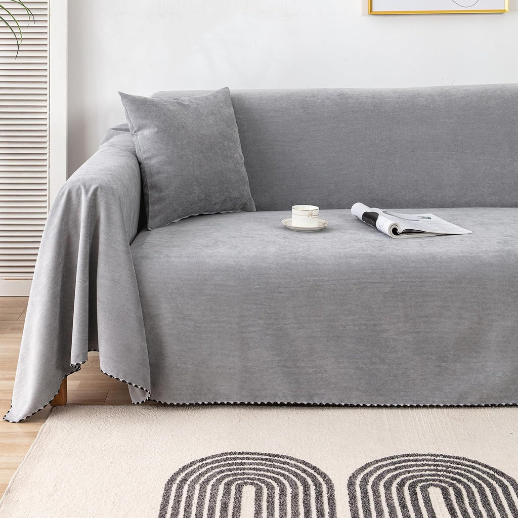 Couch Cover for Sofa Pet Friendly, Light Gray 71" x 134"