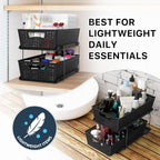 Simple Houseware 2 Tier Pull-Out Sliding Drawer Under Sink Storage, Black