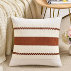 Fancy Homi Set of 1 Rust Boho Decorative Throw Pillow Covers 18x18 Inch by Fancy+Homi