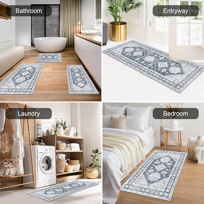 HEBE Boho Kitchen Rug Sets 3 Piece - Image 5