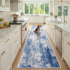 Washable Area Rugs 2'6''x10 Non-Slip Modern Abstract Soft by RELEANY